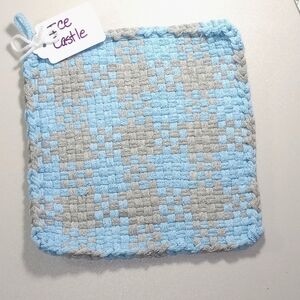 Ice Castle Handmade Loom Woven Extra Large Potholder Trivet